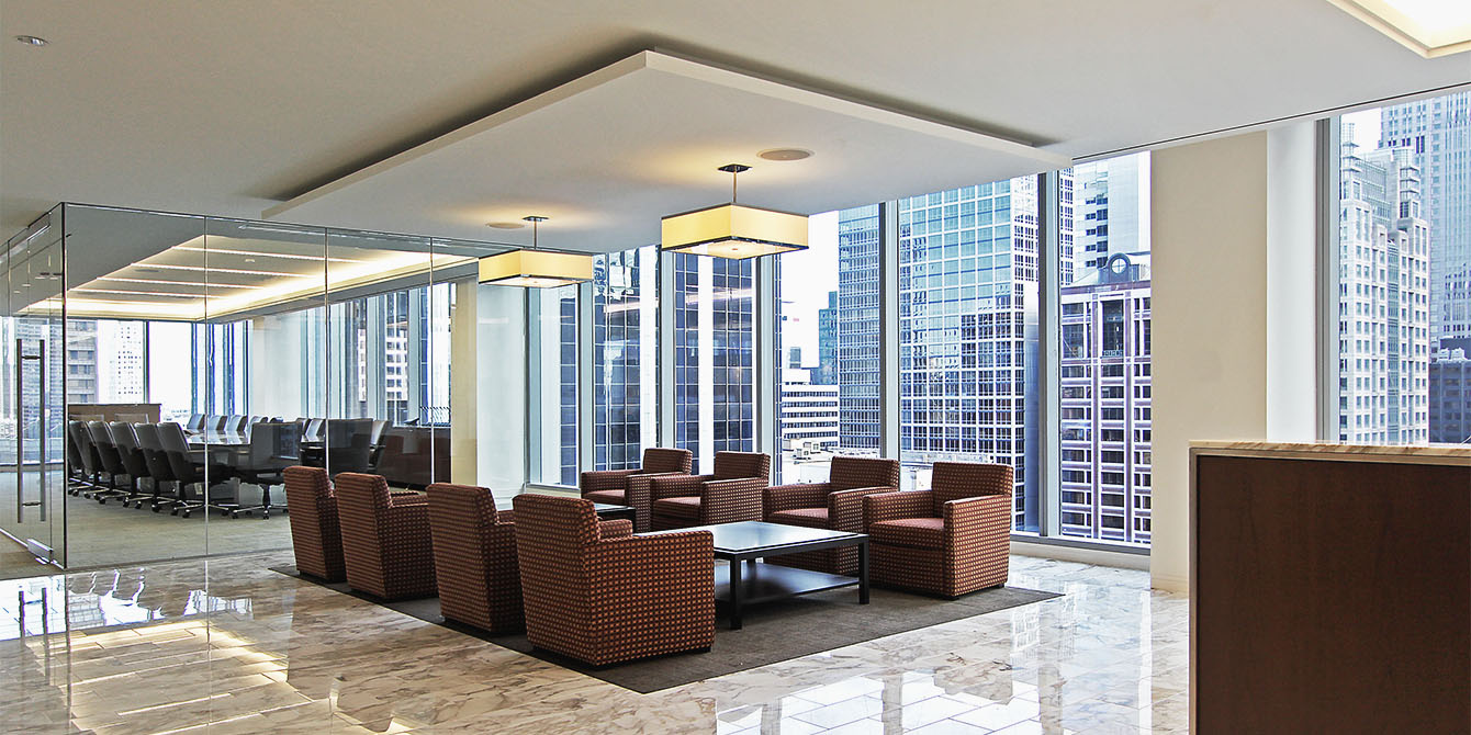 Corporate reception lobby